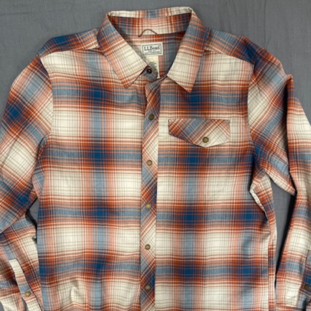 L.L. Bean Men's Mountainside Brushed Performance Shirt, M-Reg